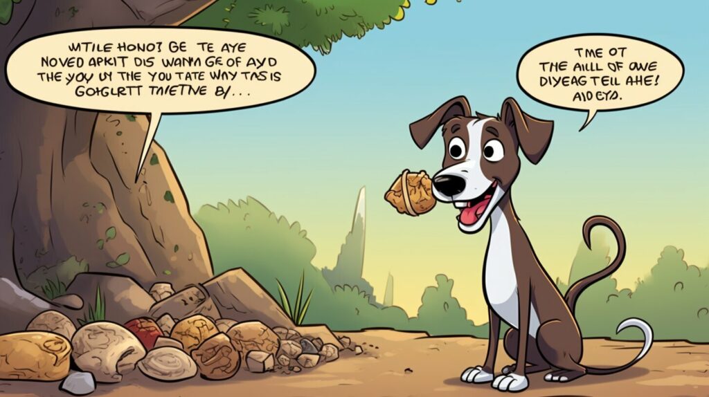 hund frisst beim spaziergang alles