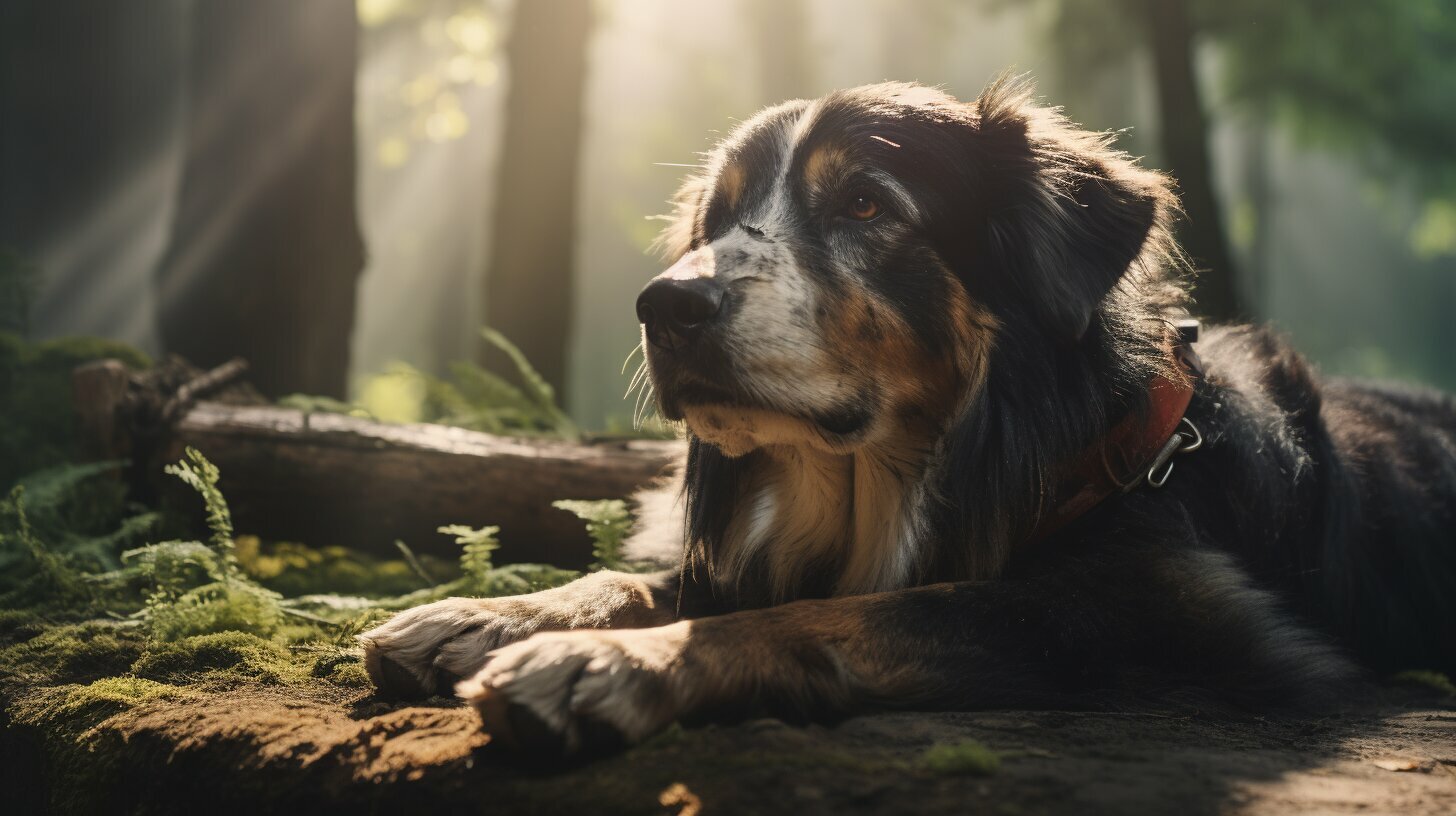 Hund Hechelt Stark Nach Spaziergang