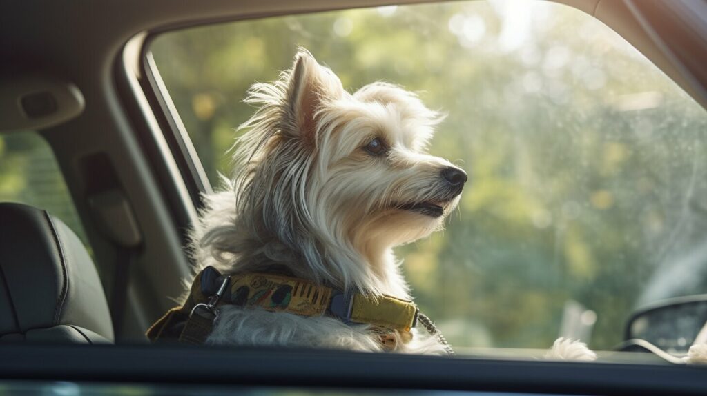 hund steigt nicht aus dem auto