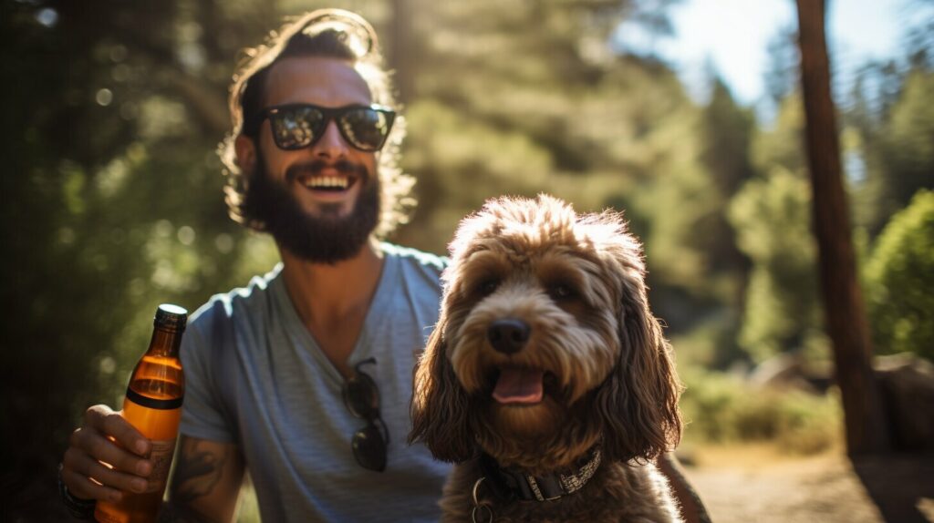 spaziergang mit hund bei hitze